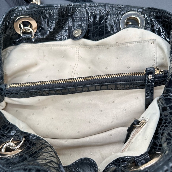 Katie Spade ♠️ SALE!! Black Croc Pattern Bag size large slouchy and soft!! - Picture 8 of 15